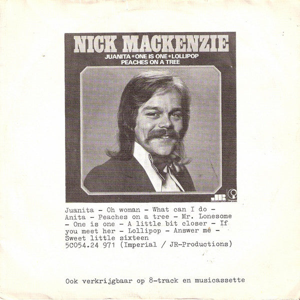 Nick MacKenzie - Hug Me Vinyl Singles Vinyl Very Good (VG) <br> Hoes Good Plus (G+)
