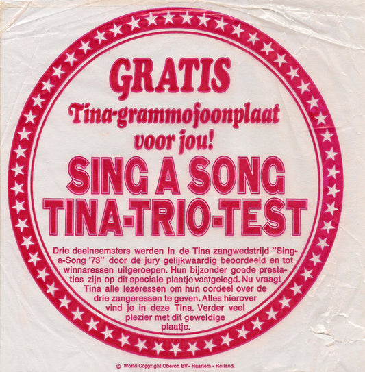 Various - Sing A Song '73 Tina-Trio-Test (Flexidisc) 26262 Flexidisc VINYLSINGLES.NL
