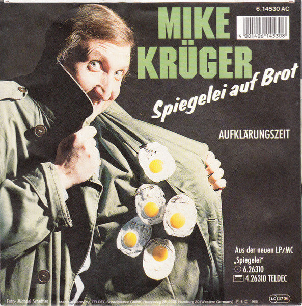 Mike Kruger - Spiegelei Auf Brot Vinyl Singles Vinyl Very Good (VG) <br> Hoes Good Plus (G+)