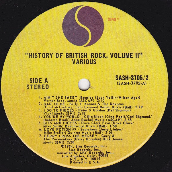 Various - History Of British Rock Vol. 2 (LP) Vinyl LP