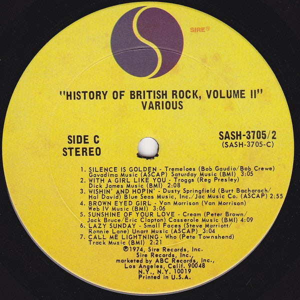 Various - History Of British Rock Vol. 2 (LP) Vinyl LP