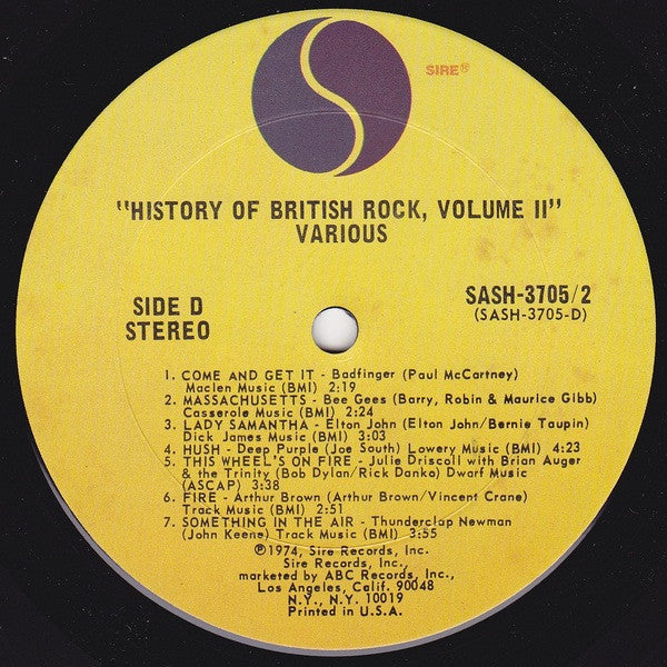 Various - History Of British Rock Vol. 2 (LP) Vinyl LP