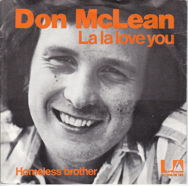 Don McLean - La La Love You Vinyl Singles Vinyl Very Good (VG) <br> Hoes Good Plus (G+)