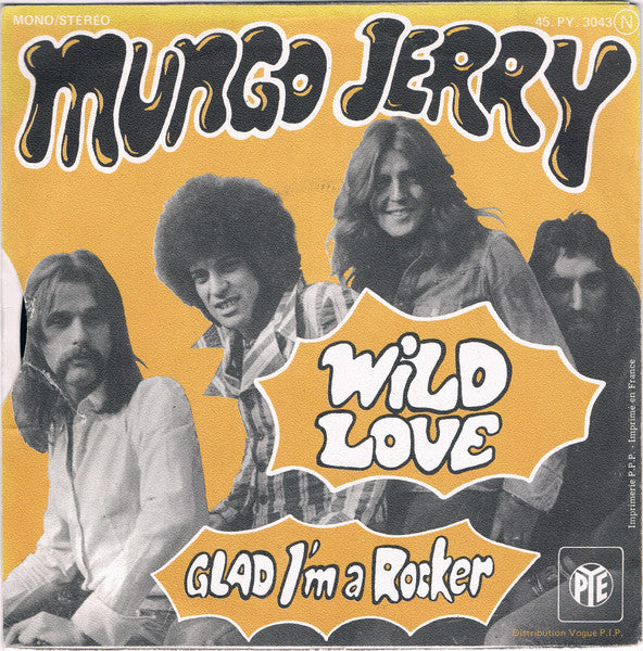 Mungo Jerry - Wild Love Vinyl Singles Vinyl Very Good (VG) <br> Hoes Good Plus (G+)