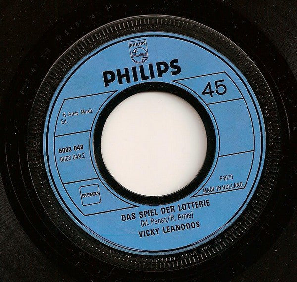 Vicky Leandros - St. Tropez Vinyl Singles Vinyl Very Good (VG) <br> Hoes Good Plus (G+)