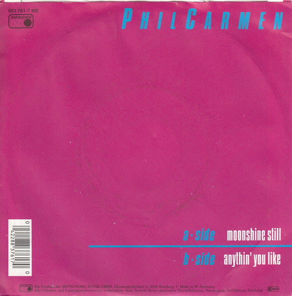 Phil Carmen - Moonshine Still 14152 Vinyl Singles Vinyl Goed / Hoes Redelijk