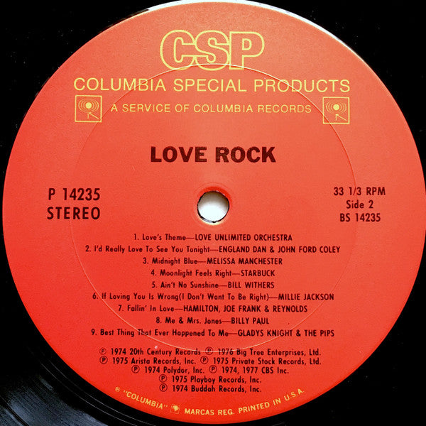 Various - Love Rock (LP) 49360 Vinyl LP