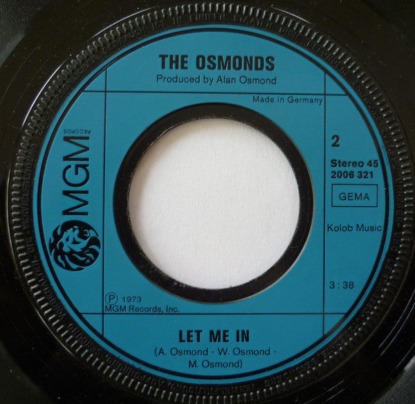 Osmonds - One Way Ticket To Anywhere 28459 Vinyl Singles Vinyl Very Good (VG) <br> Hoes Good Plus (G+)