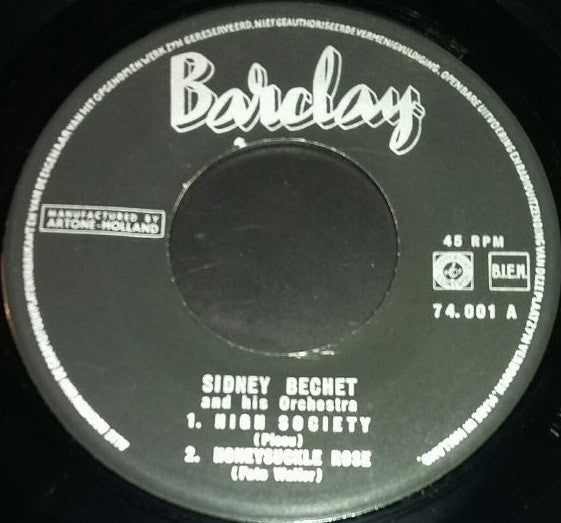 Sidney Bechet - High Society Vinyl Singles EP