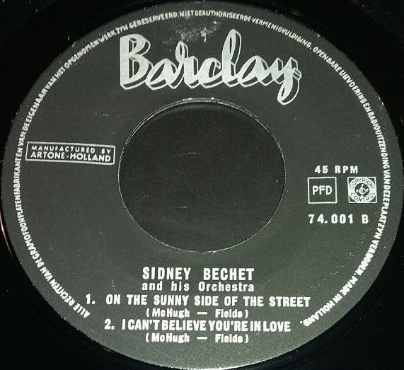 Sidney Bechet - High Society Vinyl Singles EP