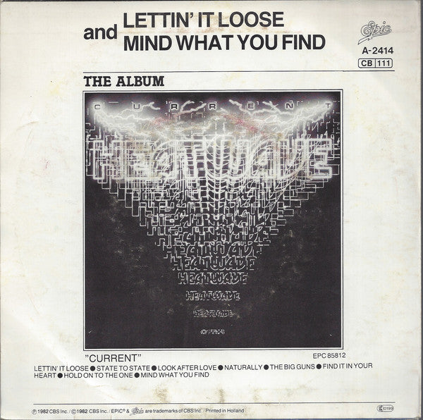 Heatwave - Lettin' It Loose Vinyl Singles Vinyl (VG) <br> Hoes (G+)