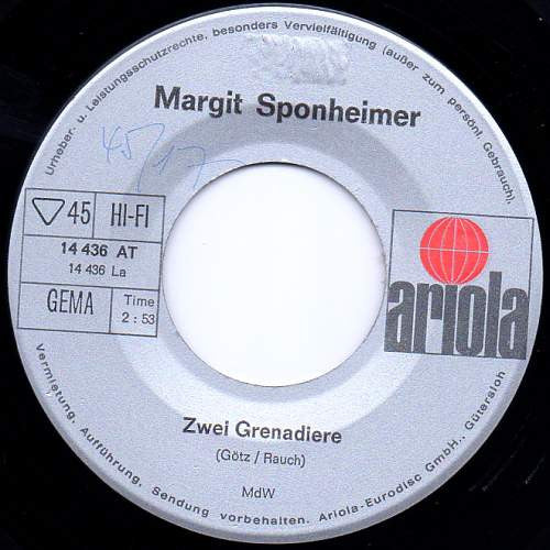 Margit Sponheimer - Zwei Grenadiere