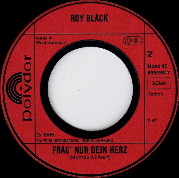 Roy Black - Good Night My Love Vinyl Singles