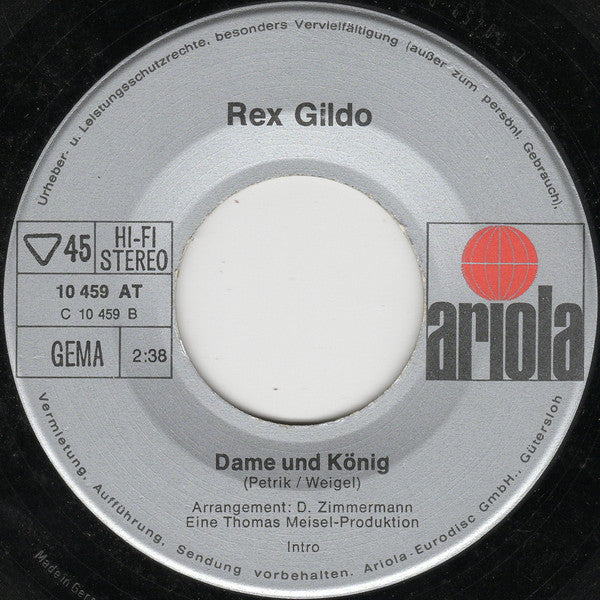 Rex Gildo - Borriquito Vinyl Singles Vinyl Very Good (VG) <br> Hoes Good Plus (G+)