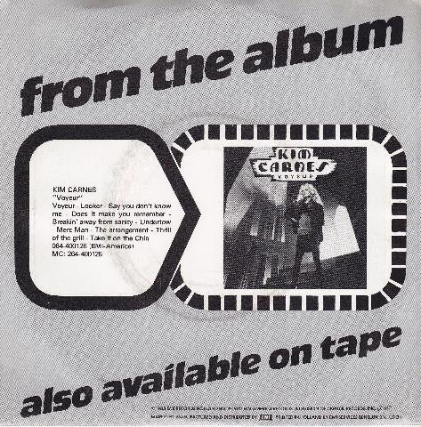 Kim Carnes - Breakin' Away From Sanity Vinyl Singles Vinyl Very Good (VG) <br> Hoes Good Plus (G+)