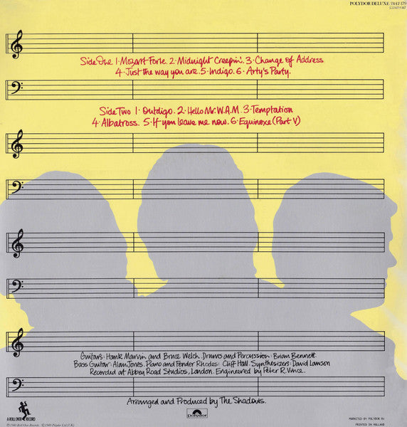 Shadows - Change Of Address (LP) Vinyl LP Vinyl Very Good (VG) <br> Hoes Good Plus (G+)