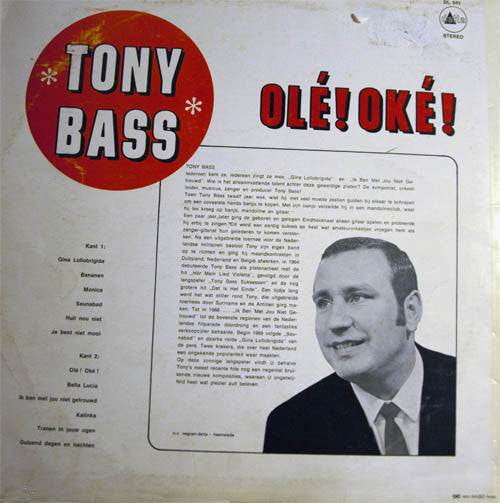 Tony Bass - Olé! Oké (LP) Vinyl LP Vinyl Very Good (VG) <br> Hoes Good Plus (G+)