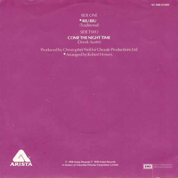 Chorale - Riu Riu 16482 Vinyl Singles Vinyl Very Good (VG) <br> Hoes Good Plus (G+)