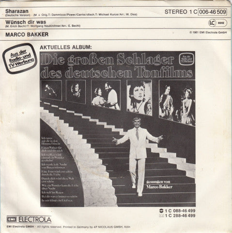 Marco Bakker - Sharazan Vinyl Singles Vinyl Very Good (VG) <br> Hoes Good Plus (G+)