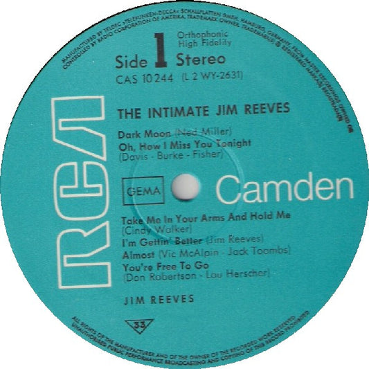 Jim Reeves - The Intimate Jim Reeves (LP)