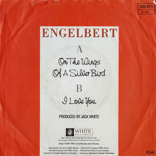 Engelbert Humperdinck - On The Wings Of A Silver Bird 31608 Vinyl Singles Vinyl Very Good (VG) <br> Hoes Good Plus (G+)