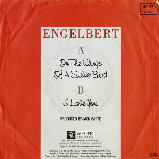 Engelbert Humperdinck - On The Wings Of A Silver Bird 31608 Vinyl Singles Vinyl Zeer Goed / Hoesje Goed "VINYLSINGLES.NL"