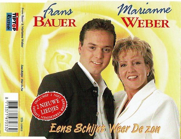 Frans Bauer & Marianne Weber - Eens Schijnt Weer De Zon (CD, Single) Compact Disc Vinyl Very Good (VG) <br> Hoes Good Plus (G+)