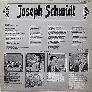 Joseph Schmidt - Joseph Schmidt Zing (LP) Vinyl LP Vinyl Very Good (VG) <br> Hoes Good Plus (G+)