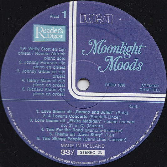 Various - Moonlight Moods (LP) Vinyl LP Vinyl Zeer Goed / Hoesje Goed "VINYLSINGLES.NL"