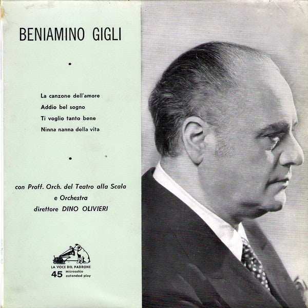 Beniamino Gigli - La Canzone Dell'Amore Vinyl Singles EP
