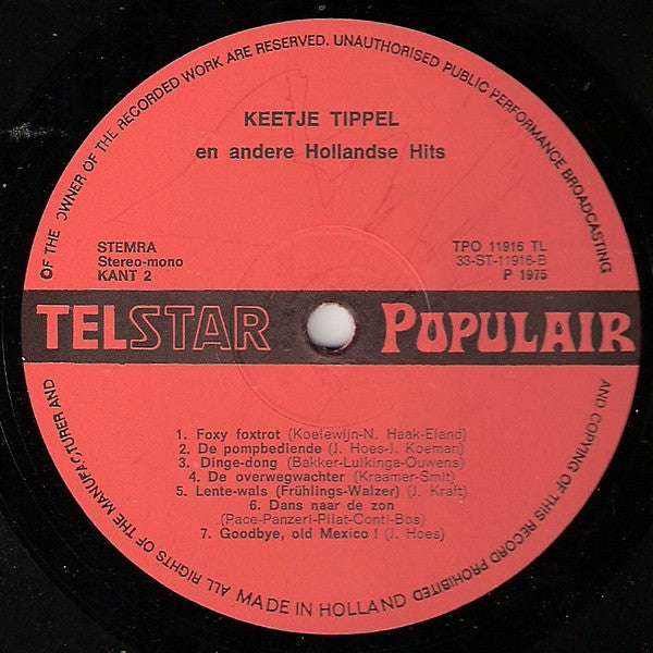 Various - Keetje Tippel En Andere Hollandse Hits (LP) Vinyl LP