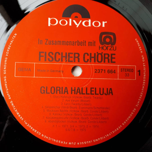 Fischer Chöre - Gloria Halleluja (Das Große Festtags-Konzert) (LP)