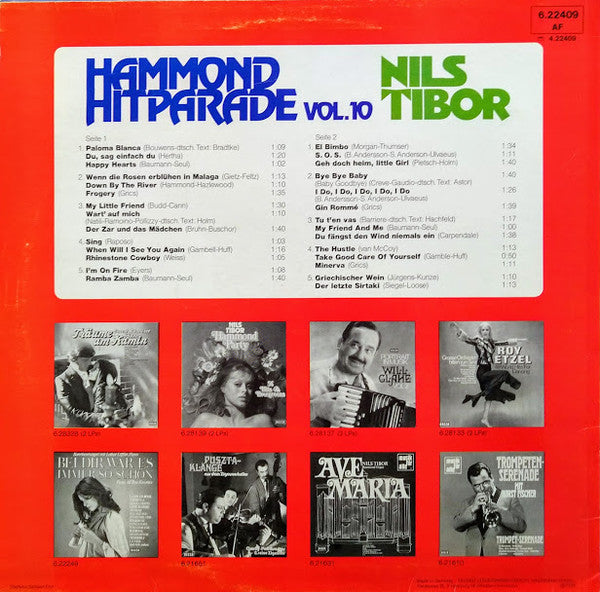 Nils Tibor - Hammond Hit Parade Vol. ** (LP) Vinyl LP Vinyl Very Good (VG) <br> Hoes Good Plus (G+)