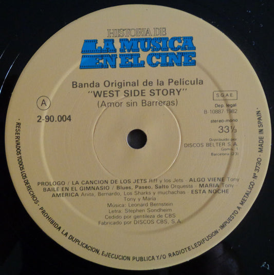 Various - West Side Story (The Original Sound Track Recording) (LP) Vinyl LP Vinyl Zeer Goed / Hoesje Goed "VINYLSINGLES.NL"