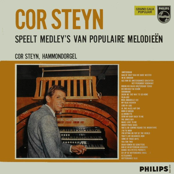Cor Steyn - Speelt Medley's Van Populaire Melodieën (LP) Vinyl LP Vinyl Very Good (VG) <br> Hoes Good Plus (G+)