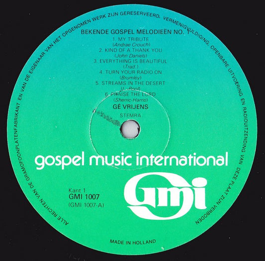 Ge Vrijens - Bekende Gospel Melodieen No. 1 (LP)
