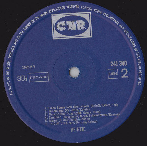 Heintje - Heintje (LP) 45700 Vinyl LP Vinyl Very Good (VG) <br> Hoes Good Plus (G+)