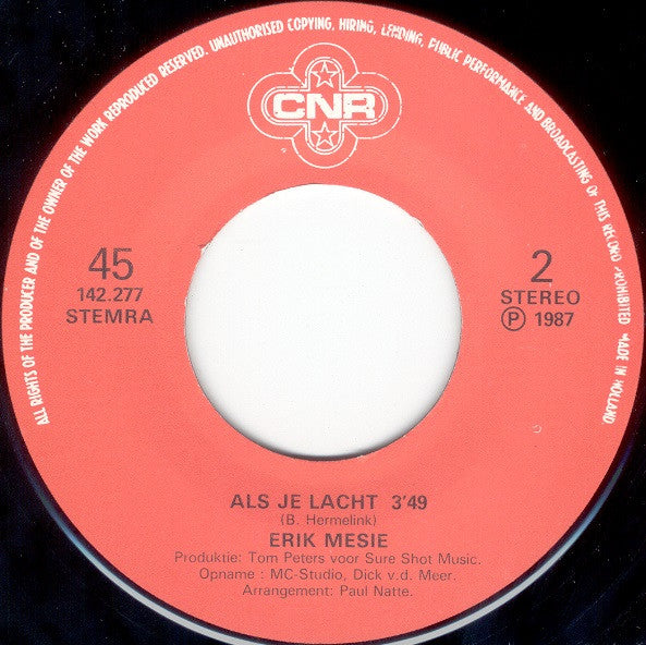 Erik Mesie - De Laatste Ruzie Vinyl Singles
