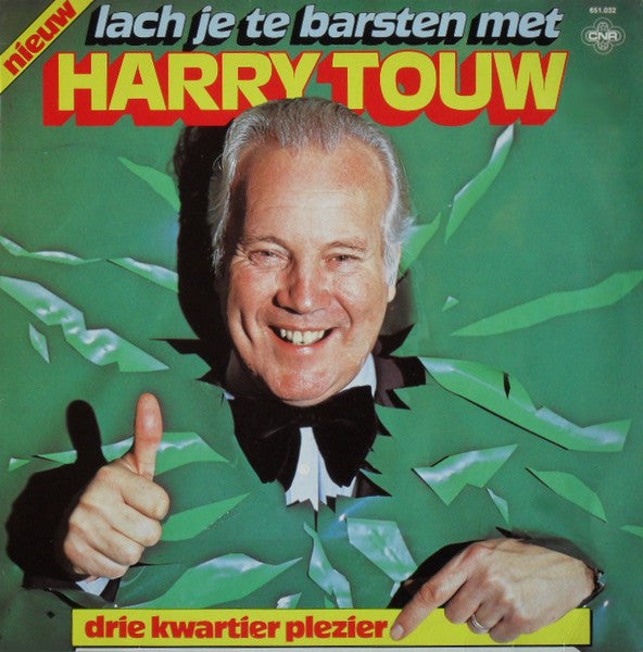 Harry Touw - Lach Je Te Barsten Met Harry Touw (LP) Vinyl LP Vinyl Very Good (VG) <br> Hoes Good Plus (G+)