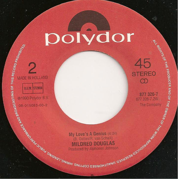 Mildred Douglas - One More Night Vinyl Singles Vinyl Goed / Hoes Sticker