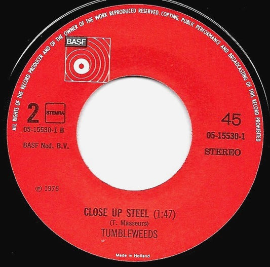 Tumbleweeds - It Might As Well Have Rained Vinyl Singles Vinyl Zeer Goed / Hoesje Generic "VINYLSINGLES.NL"