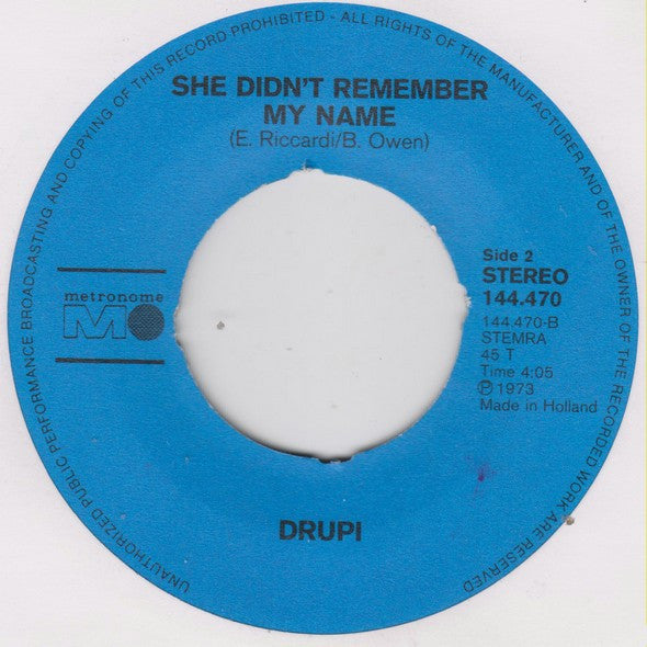 Drupi - Vado Via Vinyl Singles