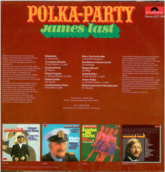 James Last - Polka-Party (LP) Vinyl LP Vinyl Very Good (VG) <br> Hoes Good Plus (G+)