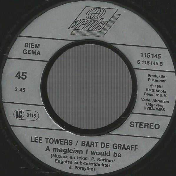 Lee Towers & Bart De Graaff - Ik Wou Dat Ik Voor Één Keer In M'n Leven Vinyl Singles