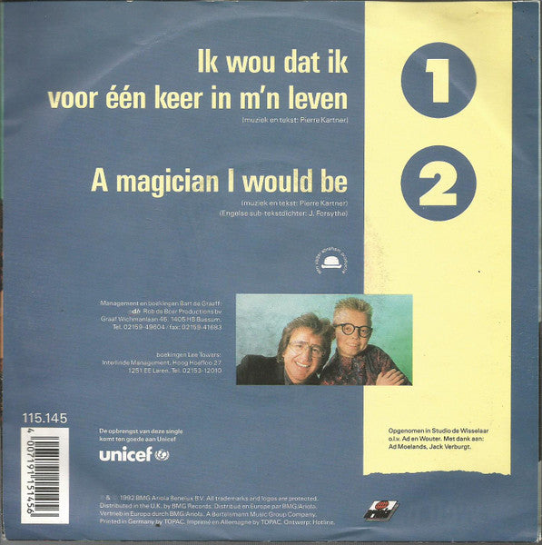 Lee Towers & Bart De Graaff - Ik Wou Dat Ik Voor Één Keer In M'n Leven Vinyl Singles Vinyl Very Good (VG) <br> Hoes Good Plus (G+)