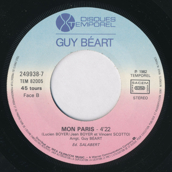 Guy Béart - C'est La Merde Vinyl Singles Vinyl Very Good (VG) <br> Hoes Good Plus (G+)