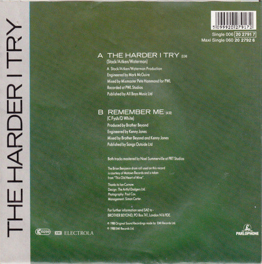 Brother Beyond - The Harder I Try Vinyl Singles Media: VG+ / Sleeve: G+ "VINYLSINGLES.NL"