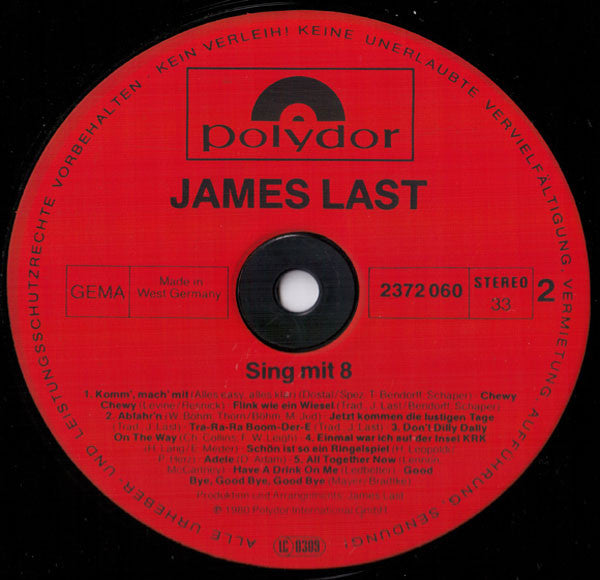James Last - Sing Mit 8 - ... Und Ab Geht Die Feuerwehr! (LP)