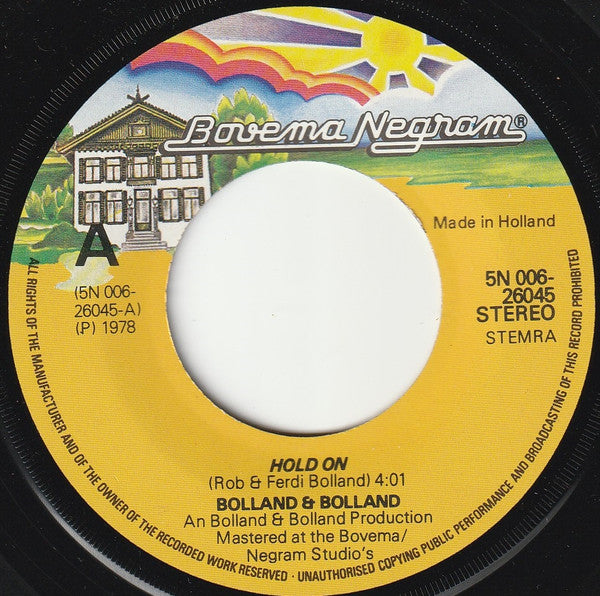 Bolland & Bolland - Hold On Vinyl Singles