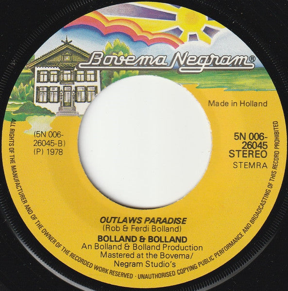 Bolland & Bolland - Hold On Vinyl Singles Vinyl Goed / Hoes Redelijk